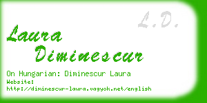 laura diminescur business card